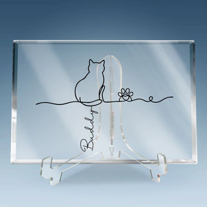 Custom Rectangle Shaped Acrylic Plaque - Personalized Pet Memorial Sympathy Gifts For Cats - Forever Feline Friends