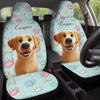 Custom 3D Inflated Effect Printed Car Seat Covers - Personalized Birthday Gifts For Dog Lovers, Dog Dad And Mom - Ride With My Best Friend