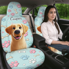 Custom 3D Inflated Effect Printed Car Seat Covers - Personalized Birthday Gifts For Dog Lovers, Dog Dad And Mom - Ride With My Best Friend