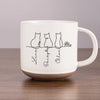 Custom Printed Pottery Mug - Personalized Pet Memorial Sympathy Gifts For Cats - Minimalist, Maximum Love