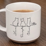 Custom Printed Pottery Mug - Personalized Pet Memorial Sympathy Gifts For Cats - Minimalist, Maximum Love
