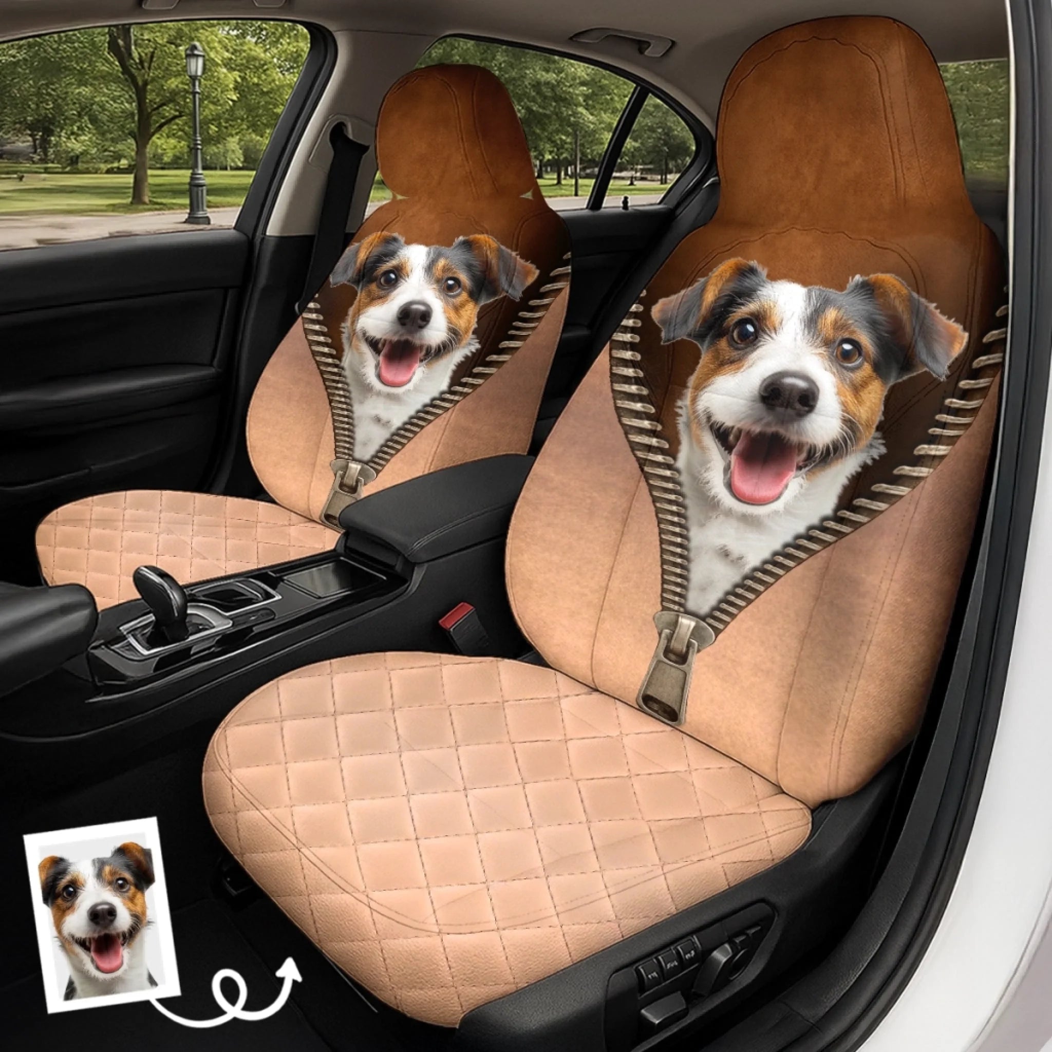 Custom Photo Car Seat Covers Personalized Birthday Gifts For Dog