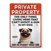 Custom Home Decor Metal Sign - Personalized  Birthday Gifts For Dog Lovers, Dog Dad And Mom - Knock At Your Own Risk