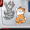 Autocollant personnalisé pour camping-car - Cadeaux d'anniversaire personnalisés pour les amoureux des chats, maman et papa chats - Empreintes de pattes et griffes de chat
