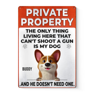 Custom Home Decor Metal Sign - Personalized  Birthday Gifts For Dog Lovers, Dog Dad And Mom - Knock At Your Own Risk