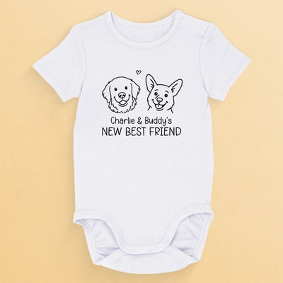Custom Baby Onesie - Personalized Baby Shower, Gender Reveal Gifts For New Moms, New Dads, New Parents, Dog Dad And Mom - Newbie On The Dog Squad