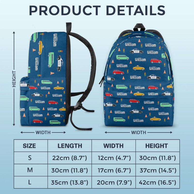 Custom Kids Backpack - Personalized Back To School Gifts For Kids - All Roads Lead To Fun