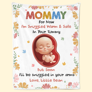 Custom Blanket - Personalized Baby Shower, Gender Reveal Gifts For New Moms, New Dads, New Parents - Snuggled In Your Love, Always