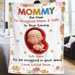 Custom Blanket - Personalized Baby Shower, Gender Reveal Gifts For New Moms, New Dads, New Parents - Snuggled In Your Love, Always