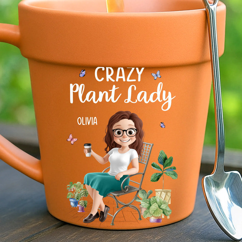 Custom Plant Pot Ceramic Mug - Personalized Garden Gifts For Gardeners - Digging Deep, Growing Joy - Flower Pot Mug