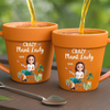 Custom Plant Pot Ceramic Mug - Personalized Garden Gifts For Gardeners - Digging Deep, Growing Joy - Flower Pot Mug