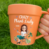 Custom Plant Pot Ceramic Mug - Personalized Garden Gifts For Gardeners - Digging Deep, Growing Joy - Flower Pot Mug