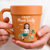 Custom Plant Pot Ceramic Mug - Personalized Garden Gifts For Gardeners - Digging Deep, Growing Joy - Flower Pot Mug