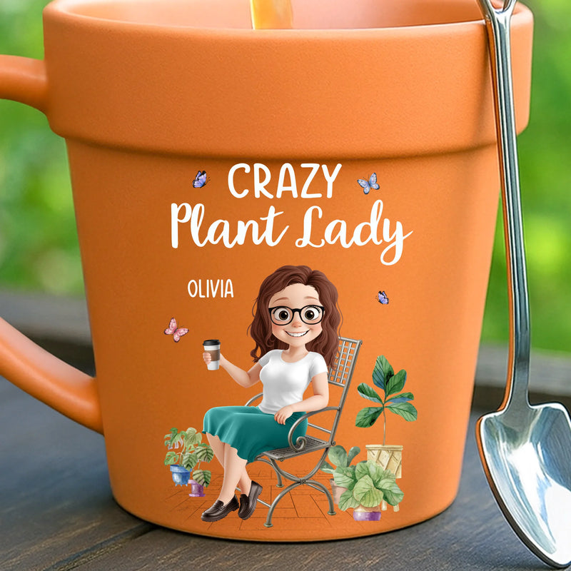 Custom Plant Pot Ceramic Mug - Personalized Garden Gifts For Gardeners - Digging Deep, Growing Joy - Flower Pot Mug
