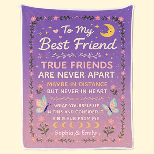Custom Blanket - Personalized Best Friend Birthday Gifts For Women - Wrap Yourself In My Hug