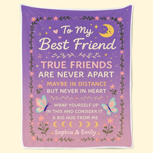 Custom Blanket - Personalized Best Friend Birthday Gifts For Women - Wrap Yourself In My Hug