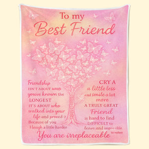 Custom Blanket - Personalized Best Friend Birthday Gifts For Women - True Friends Never Apart