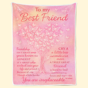Custom Blanket - Personalized Best Friend Birthday Gifts For Women - True Friends Never Apart