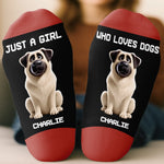 Custom Crew Socks - Personalized Birthday Gifts For Dog Lovers, Women - My Dog, My Therapist