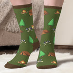 Custom Crew Socks - Personalized Camping Gifts For Campers - Born To Camp, Forced To Work