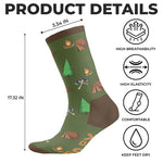 Custom Crew Socks - Personalized Camping Gifts For Campers - Born To Camp, Forced To Work