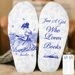 Custom Name Book Lover Gifts for Readers - Personalized Middle Tube Socks