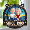 Custom Window Hanging Suncatcher Ornament - Personalized Anniversary Wedding Gifts For Husband And Wife, Him And Her - Old Love, New Jokes
