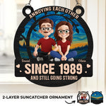 Custom Window Hanging Suncatcher Ornament - Personalized Anniversary Wedding Gifts For Husband And Wife, Him And Her - Old Love, New Jokes