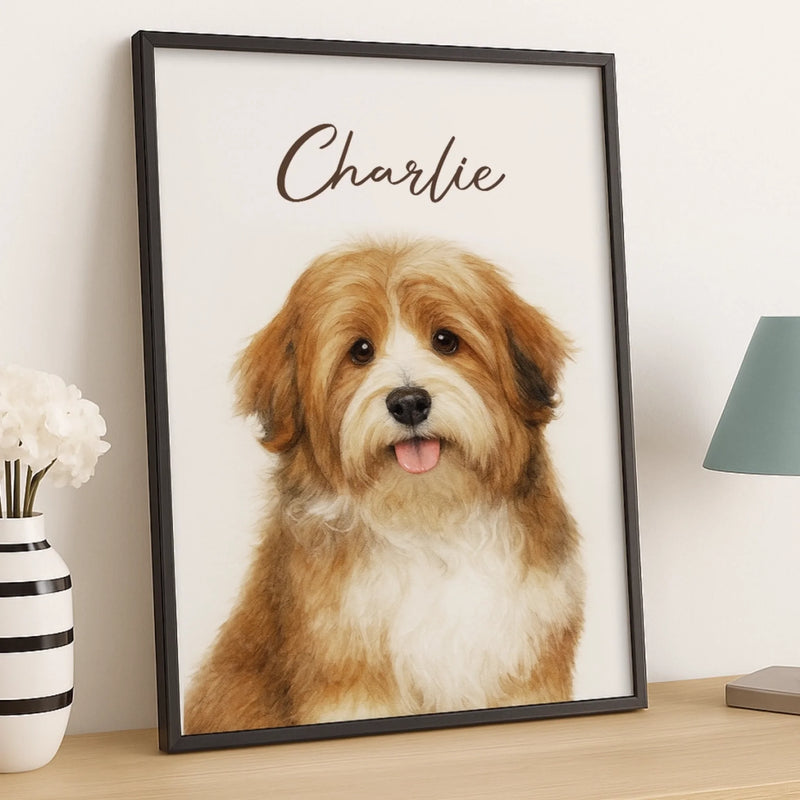 Custom Photo Vertical Poster - Personalized Birthday  Gifts For Dog Cat Lovers, Dog Dad And Mom, Cat Owners - Pawtrait Perfection