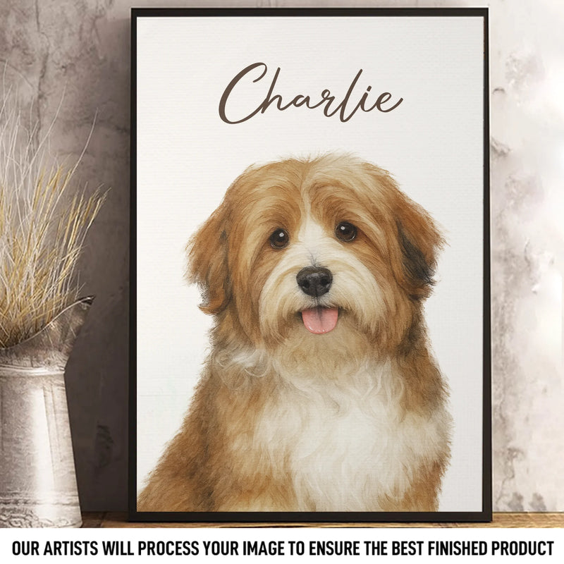 Custom Photo Vertical Poster - Personalized Birthday  Gifts For Dog Cat Lovers, Dog Dad And Mom, Cat Owners - Pawtrait Perfection