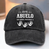 Gorra de Béisbol Personalizada de Mezclilla Vintage Lavada – Regalos de Cumpleaños Personalizados para Papá, Abuelo – Abuelo Orgulloso De Sus Nietos Favoritos