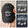 Gorra de Béisbol Personalizada de Mezclilla Vintage Lavada – Regalos de Cumpleaños Personalizados para Papá, Abuelo – Abuelo Orgulloso De Sus Nietos Favoritos