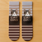 Custom Photo Crew Socks - Personalized Birthday Gifts For Dog Cat Lovers, Dog Dad And Mom, Cat Owners - World’s Okayest Cat Dad