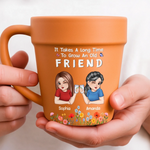 Custom Name Friendship Gifts for Best Friends - Personalized Plant Pot Mug