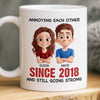 Mug personnalisé - Cadeaux d'anniversaire de mariage personnalisés pour mari et femme, lui et elle - Votre dose quotidienne de malice