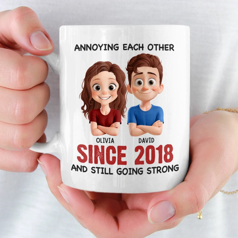 Custom Mug - Personalized Anniversary Wedding Gifts For Husband And Wife, Him And Her - Your Daily Dose Of Mischief