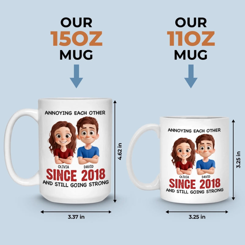 Custom Mug - Personalized Anniversary Wedding Gifts For Husband And Wife, Him And Her - Your Daily Dose Of Mischief