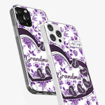 Custom 3D Inflated Effect Printed Clear Phone Case - Personalized Birthday Gifts For Mom, Grandma - Grandma Love Never Fades