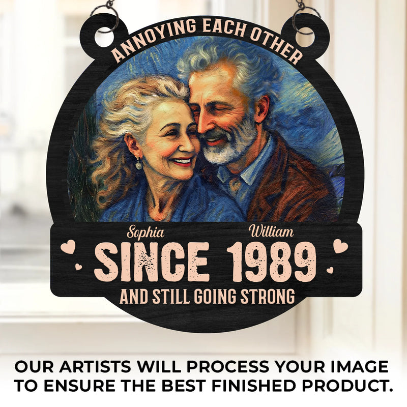 Custom Photo Window Hanging Suncatcher Ornament - Personalized Anniversary Wedding Gifts For Husband And Wife, Him And Her - Every Minute With You Is Priceless