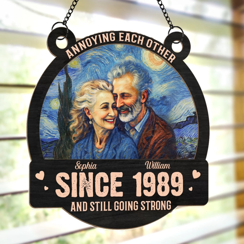 Custom Photo Window Hanging Suncatcher Ornament - Personalized Anniversary Wedding Gifts For Husband And Wife, Him And Her - Every Minute With You Is Priceless