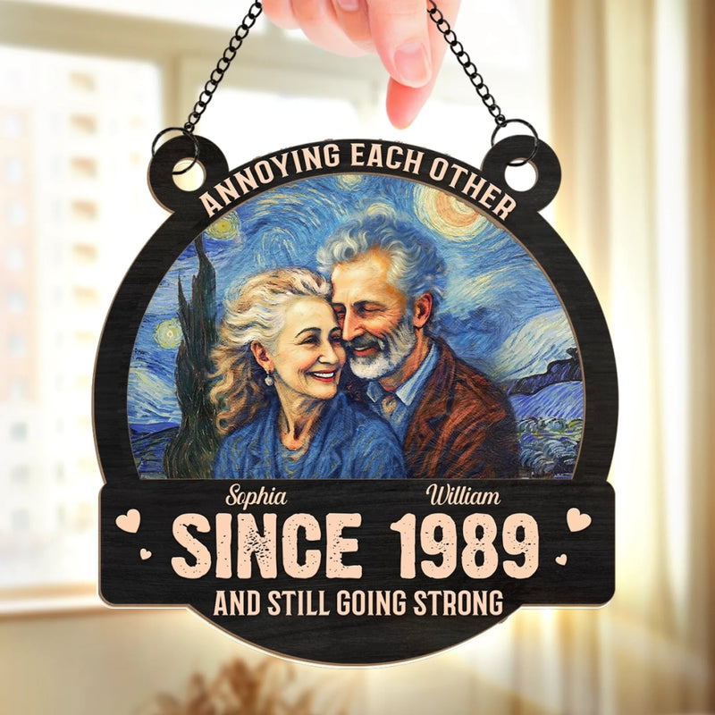 Custom Photo Window Hanging Suncatcher Ornament - Personalized Anniversary Wedding Gifts For Husband And Wife, Him And Her - Every Minute With You Is Priceless