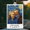 Custom Photo Acrylic Car Ornament - Personalized Anniversary Wedding Gifts For Husband And Wife, Him And Her - Forever Playful Forever In Love