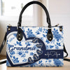 Custom Leather Handbag - Personalized Birthday Gifts For Mom, Grandma - Generations Bound By One Heart