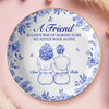 Custom Full-Print Round Jewelry Dish - Personalized Best Friend Birthday Gifts For Women - A Friend Is God's Way