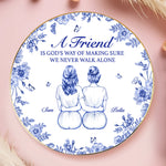 Custom Full-Print Round Jewelry Dish - Personalized Best Friend Birthday Gifts For Women - A Friend Is God's Way