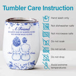 Custom Name Friendship Gifts for Best Friends - Personalized Wine Tumbler