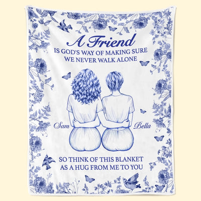 Couverture personnalisée - Cadeaux d'anniversaire personnalisés pour femmes, meilleures amies, sœurs, meilleures amies - Un câlin de moi à toi
