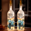 Custom Bottle Lamp - Personalized Anniversary Wedding Gifts For Husband And Wife, Him And Her - Together From First Kiss To Always