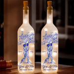 Custom Bottle Lamp - Personalized Anniversary Wedding Gifts For Husband, Wife, Couple - Roots Of Love Run Deep