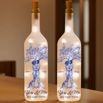 Custom Bottle Lamp - Personalized Anniversary Wedding Gifts For Husband, Wife, Couple - Roots Of Love Run Deep